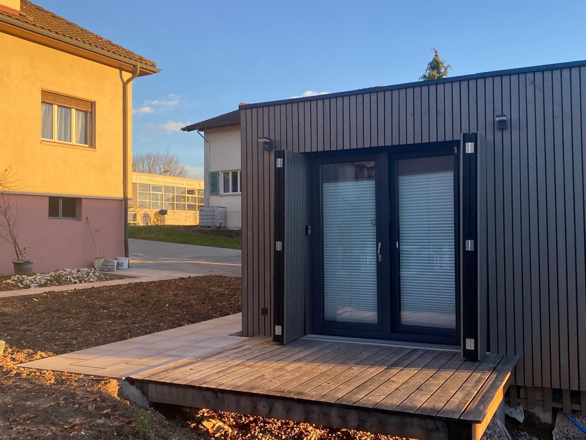 Auf Wolke 7 - Gaste-Studio Im Mini House Bed & Breakfast Aeschi Eksteriør bilde